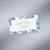 ほこりっぽい青あじさいエレガントの実在エステートエージェント マグネット名刺 (インサイチュ)