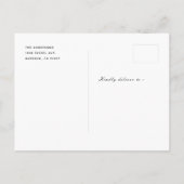 ほこりっぽい青あじさい写真卒業発表 案内ポストカード (裏面)