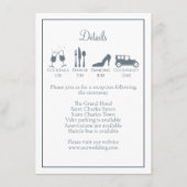 ほこりっぽい青あじさい書道エレガント詳細 エンクロージャーカード (正面)