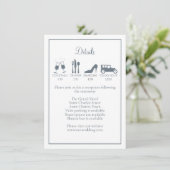 ほこりっぽい青あじさい書道エレガント詳細 エンクロージャーカード (スタンド正面)