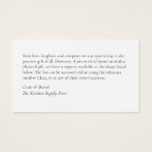 ほこりっぽい青あじさい結婚のレジストリの囲い (裏面)