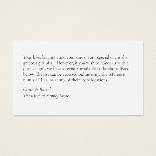 ほこりっぽい青あじさい結婚のレジストリの囲い (裏面)