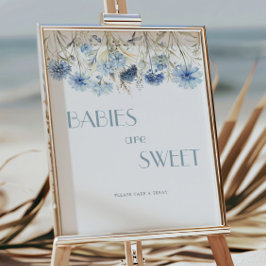 ほこりっぽい青あじさい赤ちゃんシャワーベビーは甘い ポスター