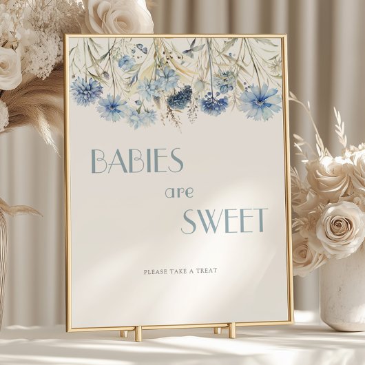 ほこりっぽい青あじさい赤ちゃんシャワーベビーは甘い ポスター