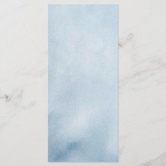 ほこりっぽい青あじさい赤ちゃんシャワー メニュー (裏面)