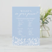 ほこりっぽい青あなたの財布のブライダルシャワーゲーム 招待状 (スタンド正面)