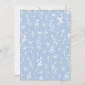 ほこりっぽい青あなたの財布のブライダルシャワーゲーム 招待状 (裏面)