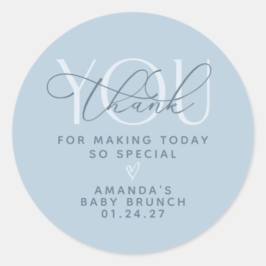 ほこりっぽい青ありがとう ラウンドシール (正面)