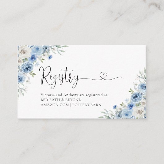 ほこりっぽい青いアイボリーレジストリエンクロージャカード エンクロージャーカード (正面)