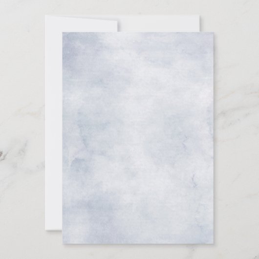 ほこりっぽい青いアジサイのパステル結婚ピンクのバラ セーブザデート (裏面)