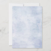 ほこりっぽい青いアジサイのピンクのバラのリハーサルディナー 招待状 (裏面)