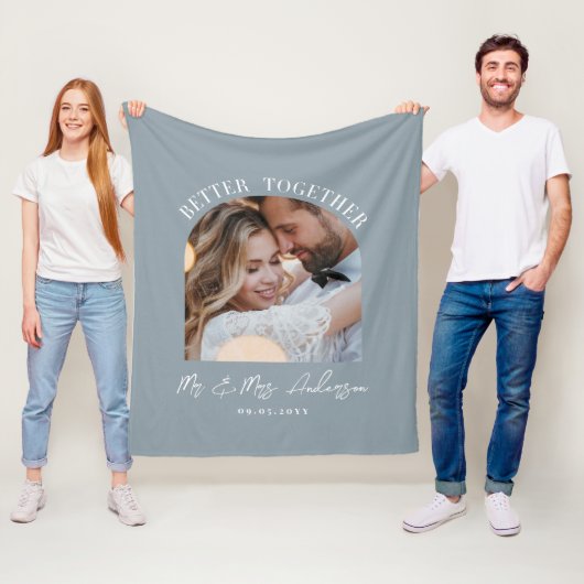 ほこりっぽい青いアーチ結婚写真のギフトホームデコール フリースブランケット (インサイチュ)