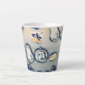 ほこりっぽい青いカボチャの秋 カフェラテマグ (正面)