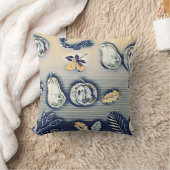 ほこりっぽい青いカボチャの秋 クッション (ブランケット)