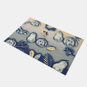 ほこりっぽい青いカボチャの秋 ドアマット (アングル)