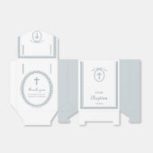 ほこりっぽい青いギリシャ語フレームバプテスムテント フェイバーボックス (折り畳みなし)