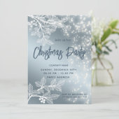 ほこりっぽい青いクリスマスブラッシ企業のョス 招待状 (スタンド正面)