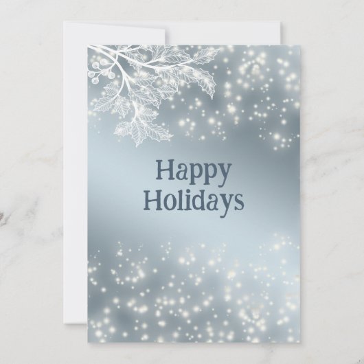 ほこりっぽい青いクリスマスブラッシ企業のョス 招待状 (裏面)