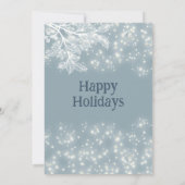 ほこりっぽい青いクリスマスブラッシ企業のョス 招待状 (裏面)