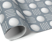 ほこりっぽい青いゴルフボールとティーギフト ラッピングペーパー (ロールコーナー)