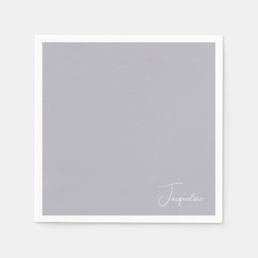 ほこりっぽい青いスクリプト名シャワーカクテル スタンダードカクテルナプキン (正面)