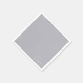 ほこりっぽい青いスクリプト名シャワーカクテル スタンダードカクテルナプキン (角)