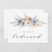 ほこりっぽい青いススキが俺の花嫁のメイドになるだろうな インビテーションポストカード (正面/裏面)