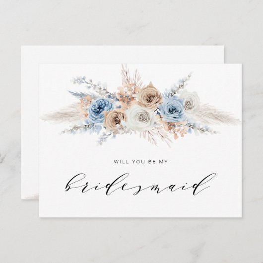 ほこりっぽい青いススキが俺の花嫁のメイドになるだろうな インビテーションポストカード (正面/裏面)