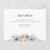 ほこりっぽい青いススキが俺の花嫁のメイドになるだろうな インビテーションポストカード (裏面)