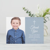 ほこりっぽい青いスターダストの最初の聖餐式の写真 サンキューカード (スタンド正面)