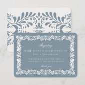 ほこりっぽい青いタラベラのタイルのレジストリカード挿入 エンクロージャーカード (正面/裏面)