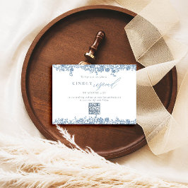 ほこりっぽい青いトイルエレガントバラQR結婚の応答