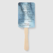 ほこりっぽい青いネイビーの水色 ハンドファン (裏面)