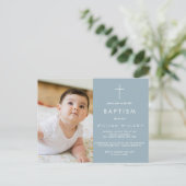 ほこりっぽい青いバプテスマの写真 ポストカード (スタンド正面)