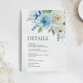 ほこりっぽい青いバラフローラ詳細エンクロージャカード エンクロージャーカード