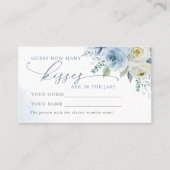 ほこりっぽい青いバラ何人のキスシャワーゲームカード プレイスカード (正面)