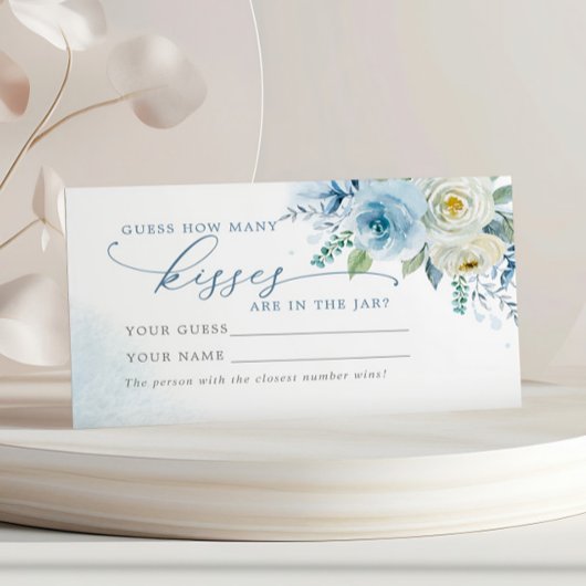 ほこりっぽい青いバラ何人のキスシャワーゲームカード プレイスカード