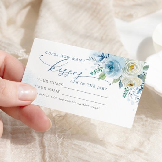 ほこりっぽい青いバラ何人のキスシャワーゲームカード プレイスカード