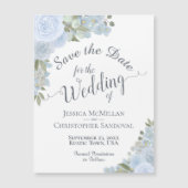 ほこりっぽい青いバラ書道は日付磁石を保存 (正面)