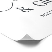 ほこりっぽい青いバラ結婚花のカード&ギフトポー ポスター (角)