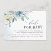 ほこりっぽい青いバラ花ブックリクエストカード エンクロージャーカード (正面)