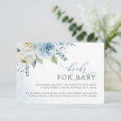 ほこりっぽい青いバラ花ブックリクエストカード エンクロージャーカード (スタンド正面)