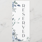 ほこりっぽい青いバラ花予約シート メニュー (裏面)