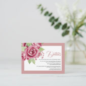 ほこりっぽい青いバラ花QRコード結婚の詳細 エンクロージャーカード (スタンド正面)