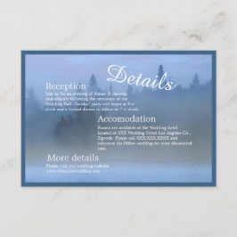 ほこりっぽい青いパステルの森結婚の風景 エンクロージャーカード