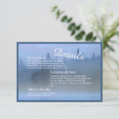 ほこりっぽい青いパステルの森結婚の風景 エンクロージャーカード (スタンド正面)