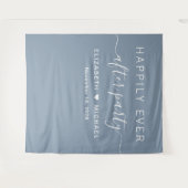 ほこりっぽい青いパーティーの背景の後に幸せに タペストリー (正面(横))