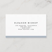 ほこりっぽい青いピンスリップパターモダンン 名刺 (裏面)