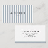 ほこりっぽい青いピンスリップパターモダンン 名刺 (正面/裏面)