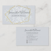 ほこりっぽい青いフローラと幾何学的 名刺 (正面/裏面)